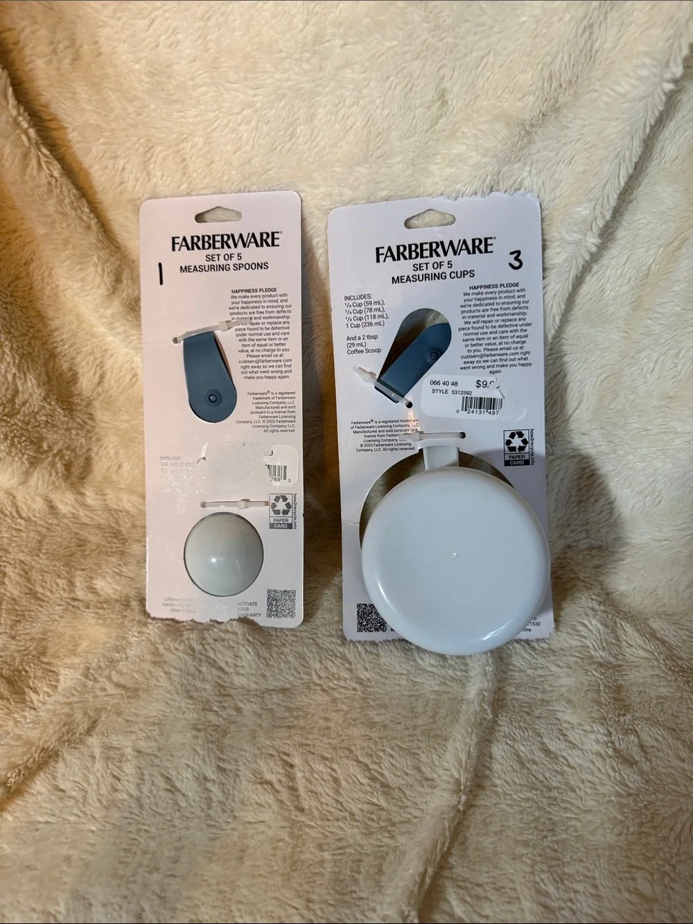 Farberware Classic 10pc Measuring Cups and Spoons Set Multicolor BPA Free NEW